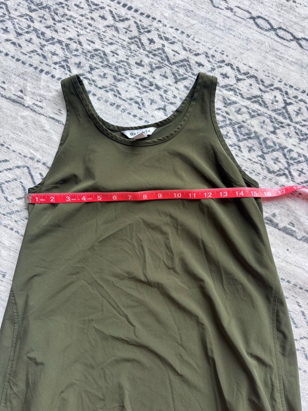 Athleta Presidio Traveler Maxi Dress in Olive size XSPetite - Picture 11 of 12